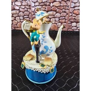 Enesco Wind-up Music box - Teapot & Mice Tea